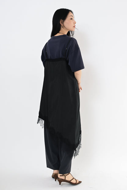 [再入荷]レースアシメヘムキャミソール