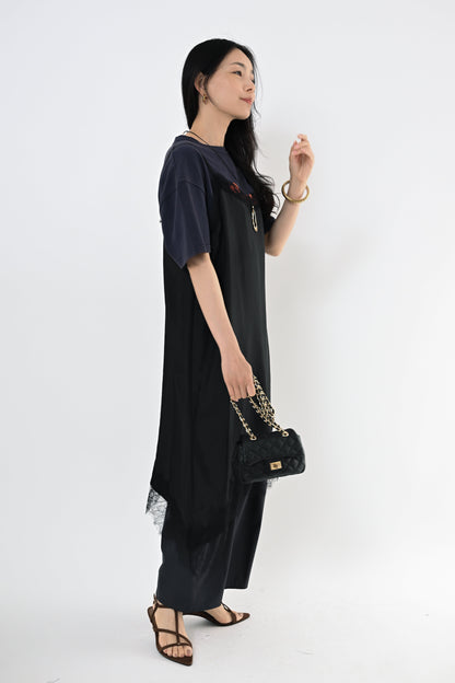 [再入荷]レースアシメヘムキャミソール