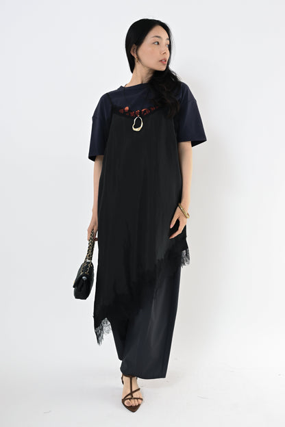 [再入荷]レースアシメヘムキャミソール