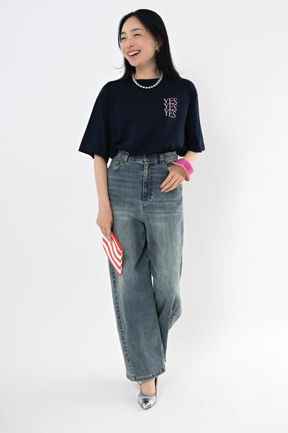 バレルレッグデニムパンツ