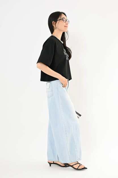 〈30%OFF〉UVショート丈ロゴTシャツ