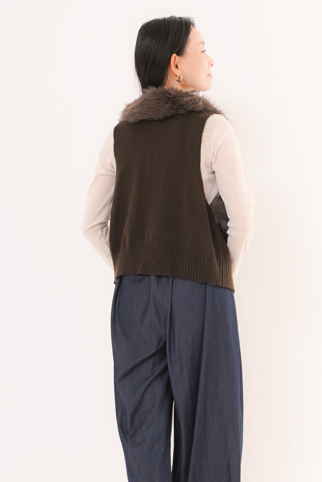 【予約販売】パールボタンファーベスト