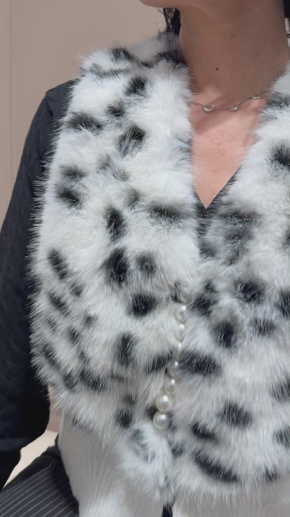 〈10%OFF〉ショートファーベスト